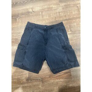 Tommy Bahama Shorts Mens 34 Navy Blue Relax Fit Cargo Pockets Baggy